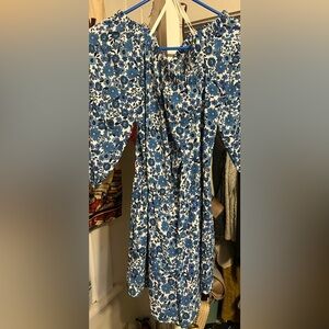 Premier Amour Blue and White Floral Dress